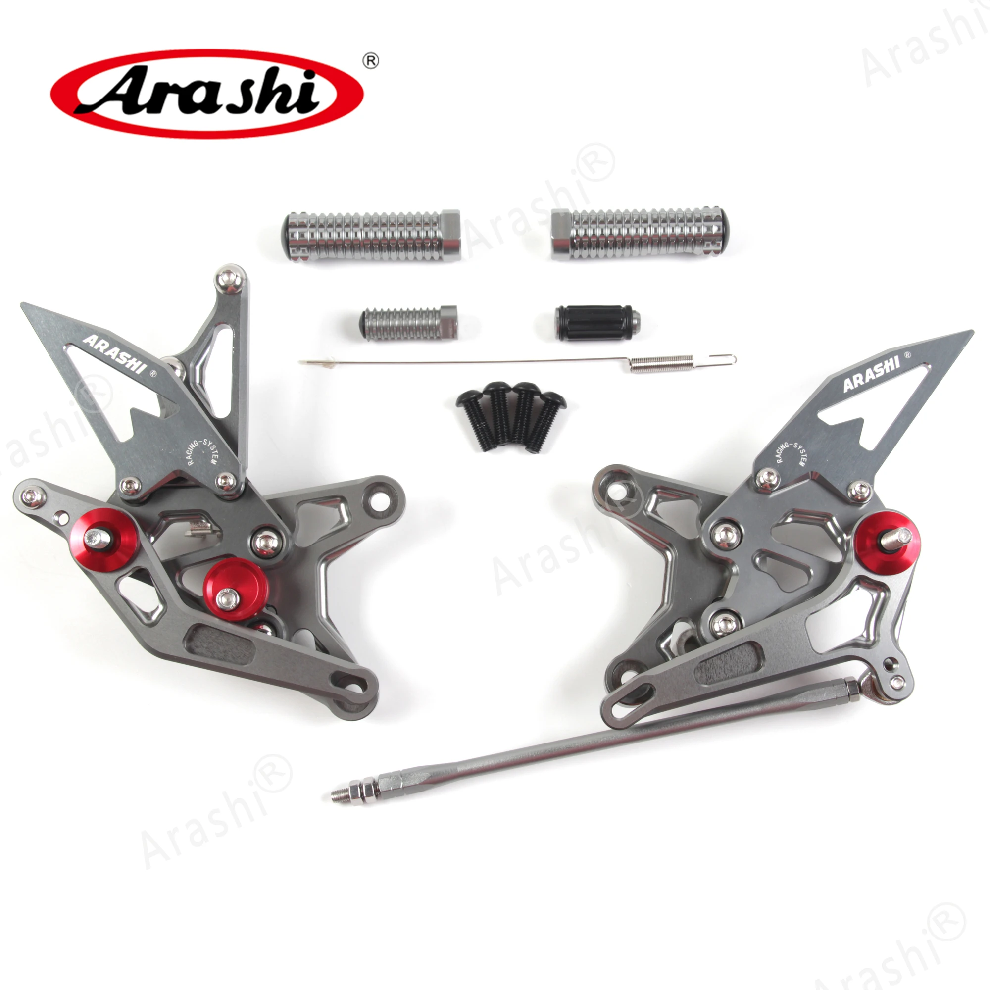 Араши ЧПУ Rearset ZX 6R ZX6R ZX636 2015 2016 2017 QS подножка регулируемая сзади набор для KAWASAKI NINJA