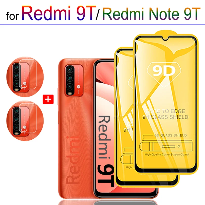 9D Pelicula Redmi 9T Screen Protector + Camera Lens Film For Xiaomi Redmi Note 9T 9 T Pro Protective Glass Redmi Note 10 Redmi9T