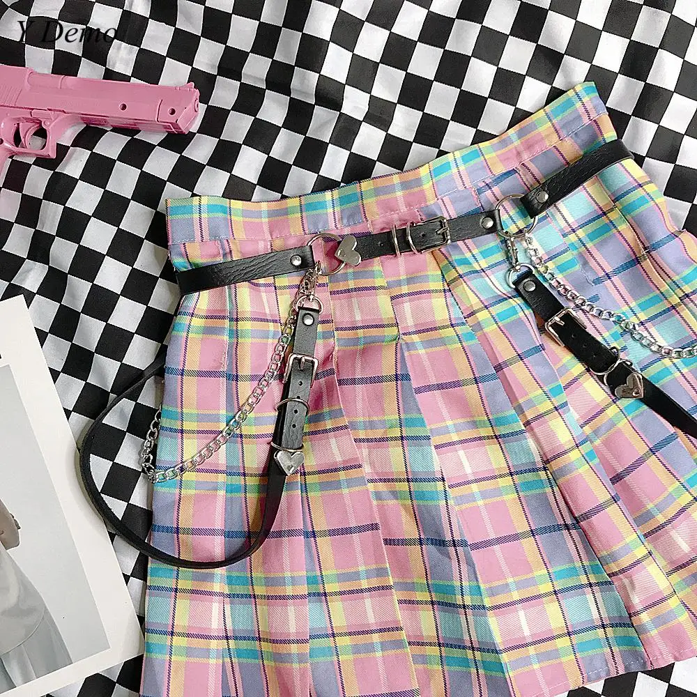 

Love Heart Girl Hiphop Chain Belt Women Sweet Adjustable Disco Dancing Belt Punk Style