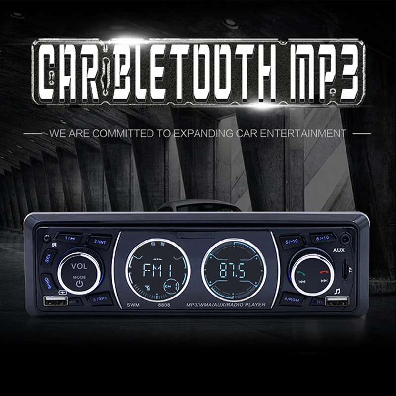 Автомобильный MP3-плеер с bluetooth стереозвук Разъем для карты u-диск радио |