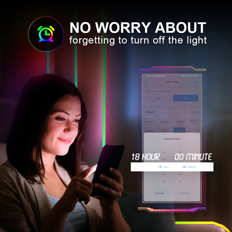 

LED Light Strips,Works with Alexa Google Home,Wifi Controller 5050 RGB LED Light ,App and Remote Control, for Home Decoration