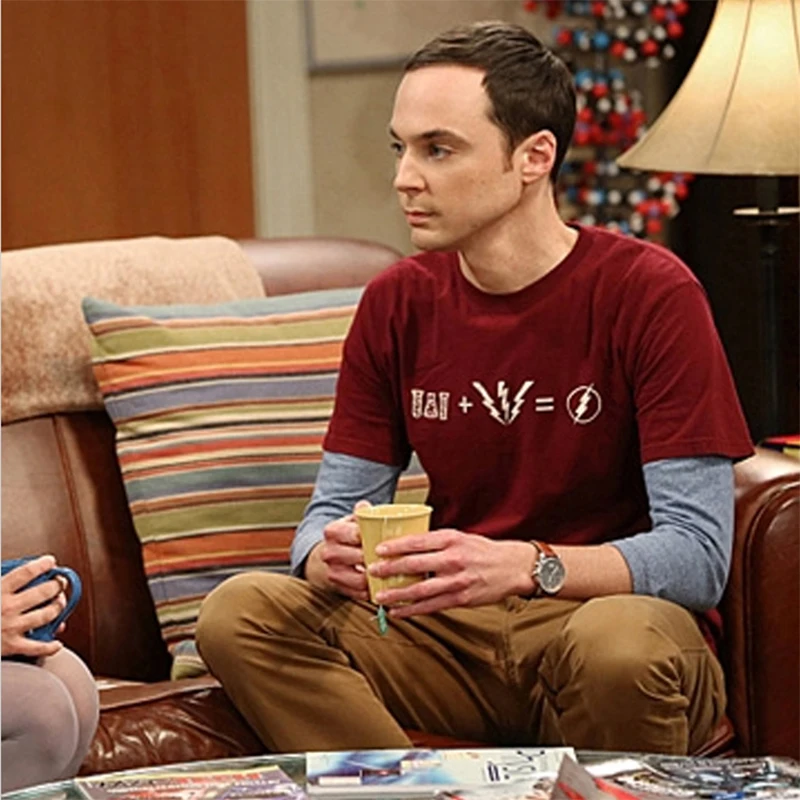 Летняя мужская футболка flash sheldon черная хлопковая Футболка с графическим принтом