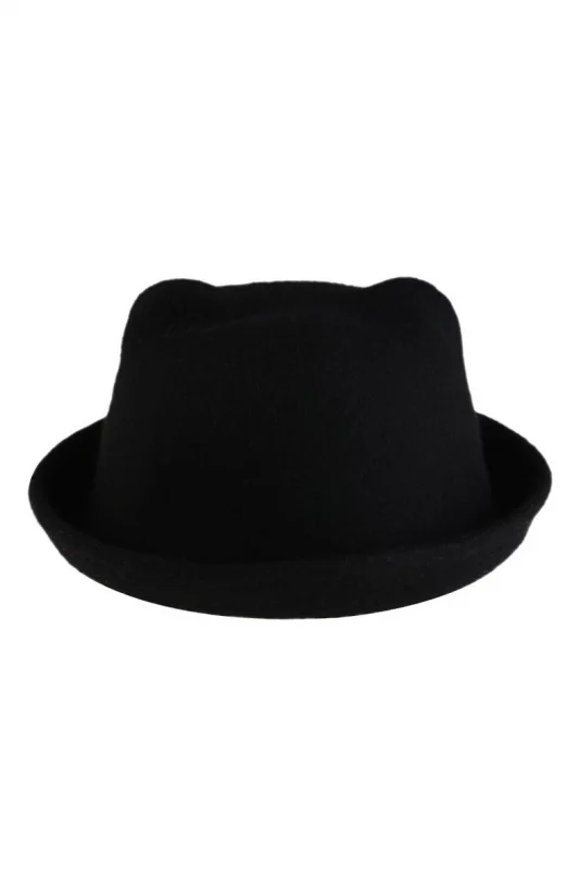 Винтажная шапка унисекс с кошачьими ушками из шерсти осень/зима женская животных