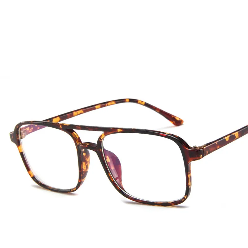 Пластиковые солнцезащитные очки с двойным мостиком средняя оправа мужские