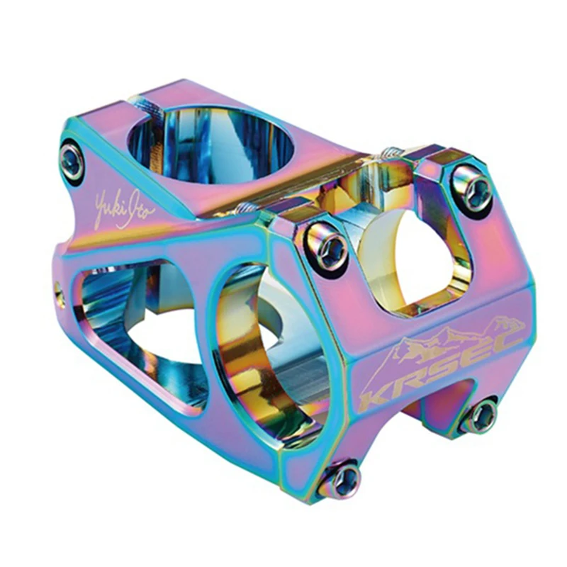 

Bicycle Short Stem CNC Hollow Stem Electroplating Colorful Ultra Light Short Stem 31.8*45MM Mountain Bike Stem