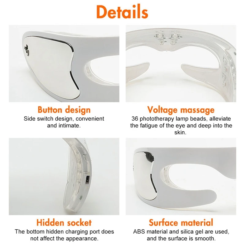 Светящаяся 3d-маска для глаз с подогревом и вибрацией от AliExpress RU&CIS NEW