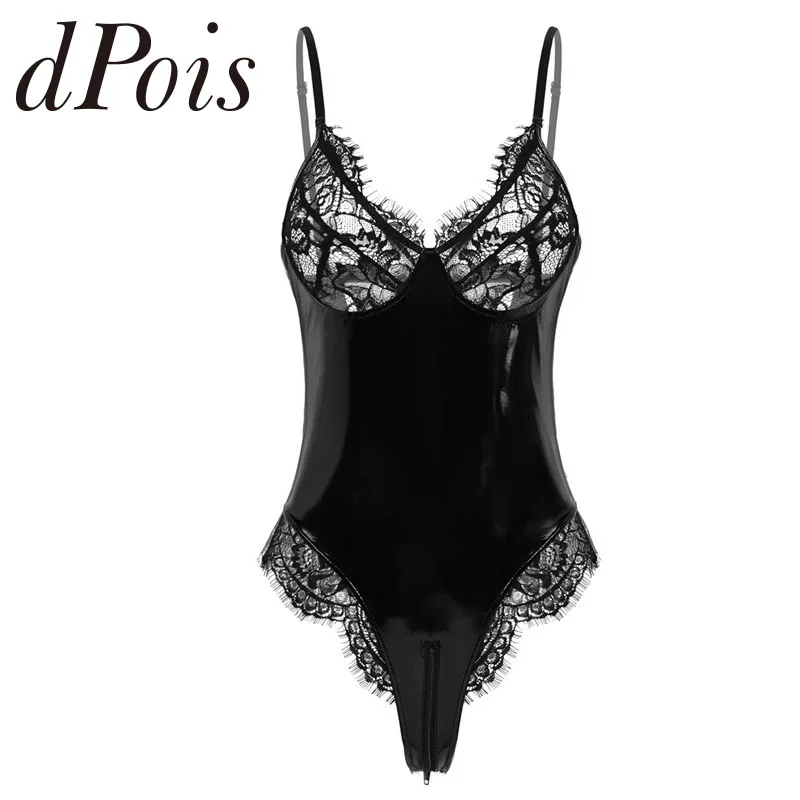 Женское облегающее боди с кружевными чашечками спереди на тонких бретельках