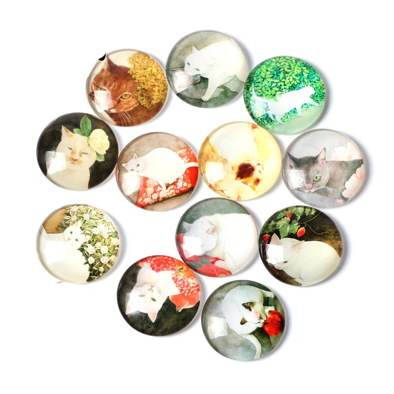 QiYue фото на заказ животные кошка магнитная наклейка холодильник из хрустального