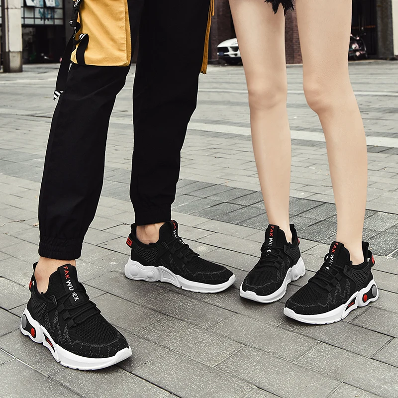 

Men's Shoes Breathable Mesh Lace Running Shoes Outdoor Fitness Training Sports Shoes Non-slip Wear-resistant Casual Couple Shoes