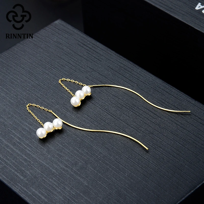 Серьги-капельки из стерлингового серебра 925 пробы с жемчугом в виде раковины