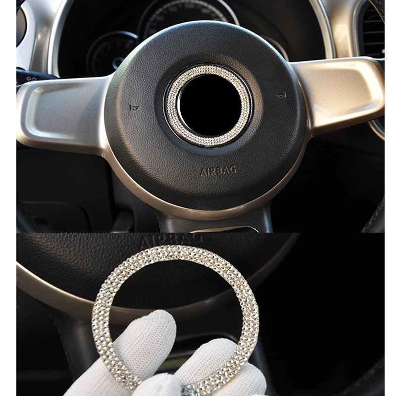 

1 шт. роскошный хрустальный Автомобильный руль блестящие украшения для Volkswagen Beetle аксессуары для интерьера 2002 - 2016 Diamond glitkly