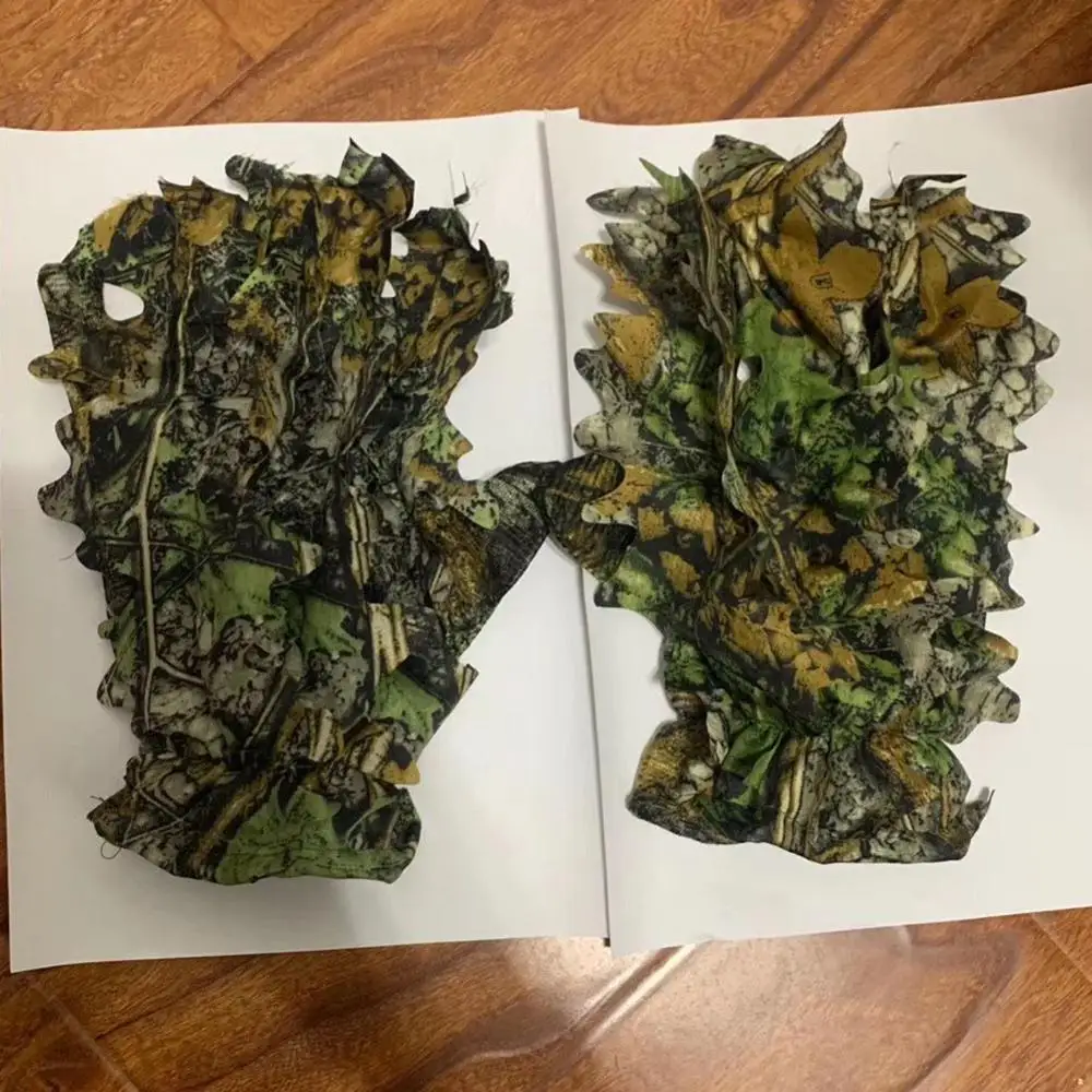 Узор в виде кленового листа стиль камуфляж для лица Маска Охота капюшон Кепки