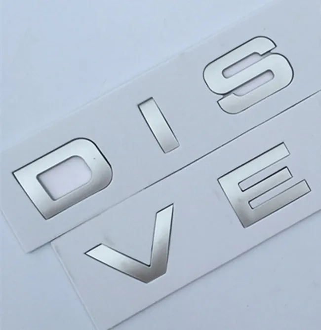 matte silver Звезда Блеск черная буквенная эмблема значок для Дискавери 5 спорт автостайлинг для кроссоверов капот и багажник Стикер Матовый серый глянцевый Золотой Серебряный - Название цвета: matte silver