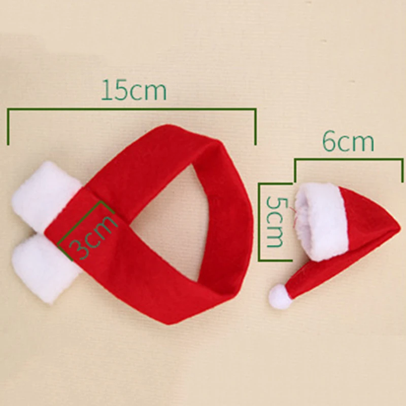Рождественский красный шарф для пожилых шляпа чехол винной бутылки украшения