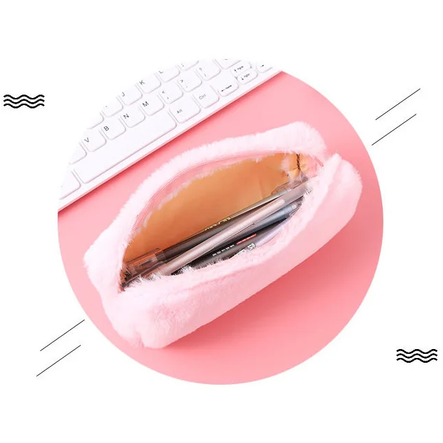 Горячая Распродажа для карандашей Kawaii с сумочкой в тон розового цвета Милые