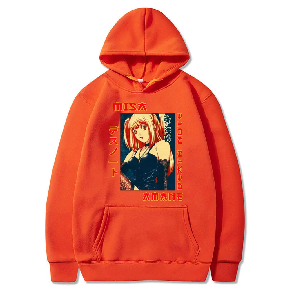 Ретро Death Note Миса Амане толстовки с капюшоном рисунками из аниме Демисезонный для