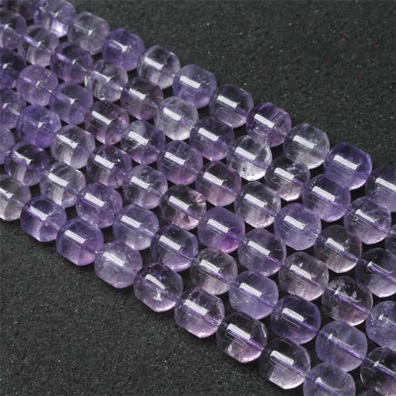 

12x14mm Natural smooth cylindrical shape Aquamarine Stone Beads For DIY necklace bracelet jewelry making 15 "free delivery