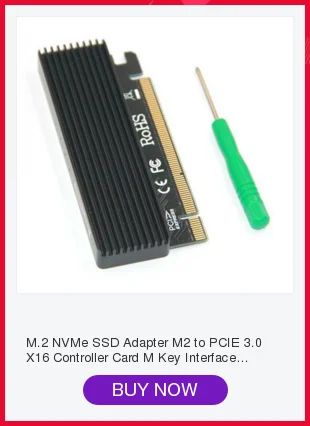 M.2 Накопитель SSD с протоколом NVME адаптер M2 к PCI Express 3,0X16 карта контроллера M интерфейс ключа поддержка PCI Express 3,0x4 2230-2280 Размер
