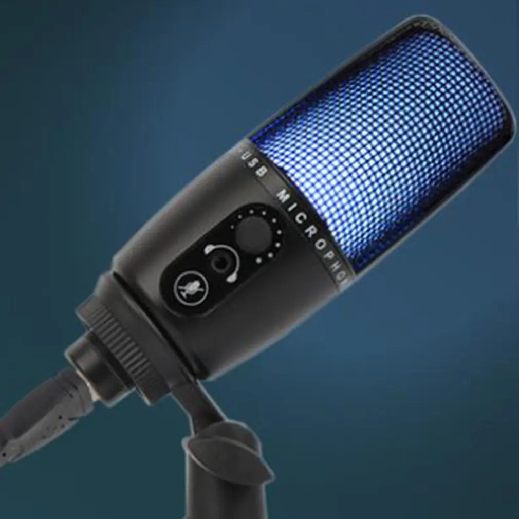 

Конденсаторный USB-микрофон RGB для записи голоса и вокала