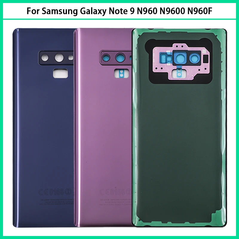 Для Samsung Galaxy Note 9 N960 N9600 N960F Задняя крышка батареи задняя дверь Note9 3D стеклянная