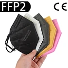 Ffp2 маска, маска, 6 слоев, женская маска fpp2, ffp2mask KN95 Mascherine 98%, маска для лица с фильтром, черная, серая маска