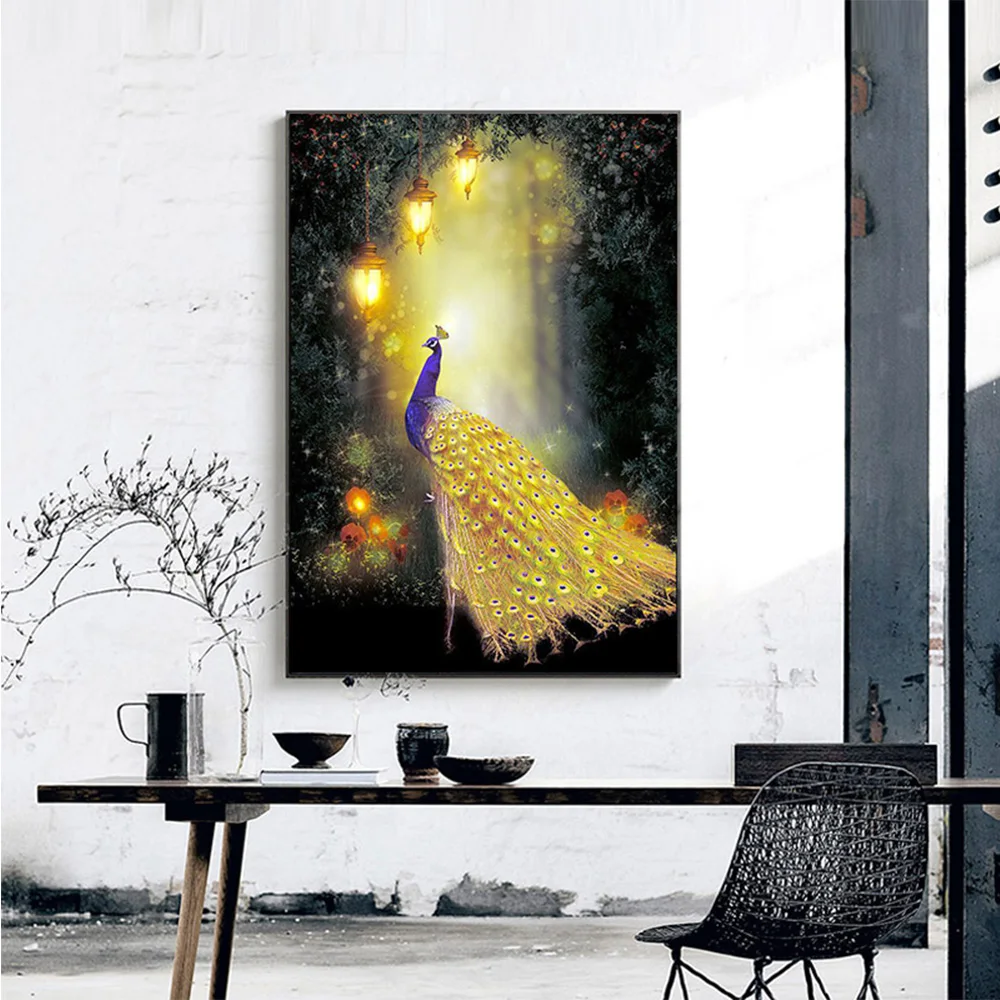 Картина 5D кристаллы алмазы Сделай Сам художественная животный Павлин 3D вышивка