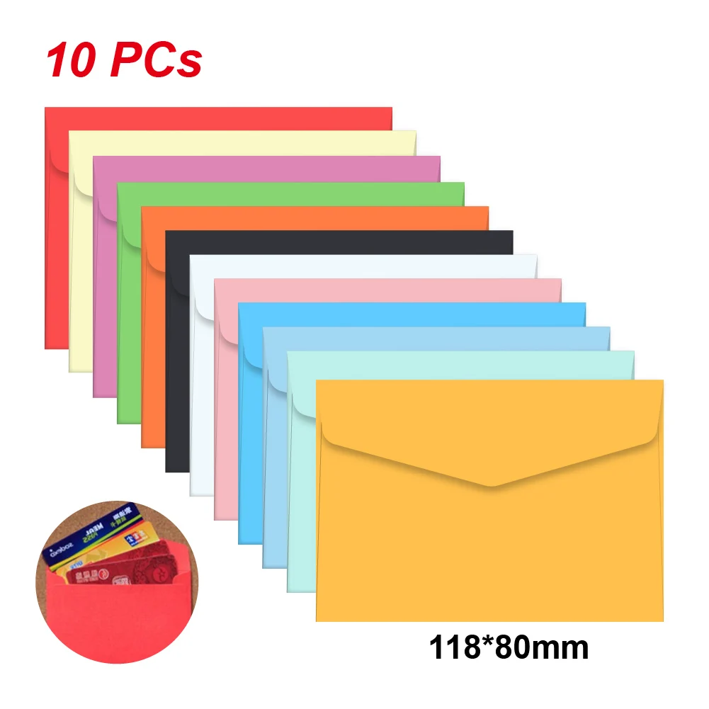 

10pc /lot Candy color mini envelopes DIY Multifunction Craft Paper Envelope For Letter Paper Postcards School Material