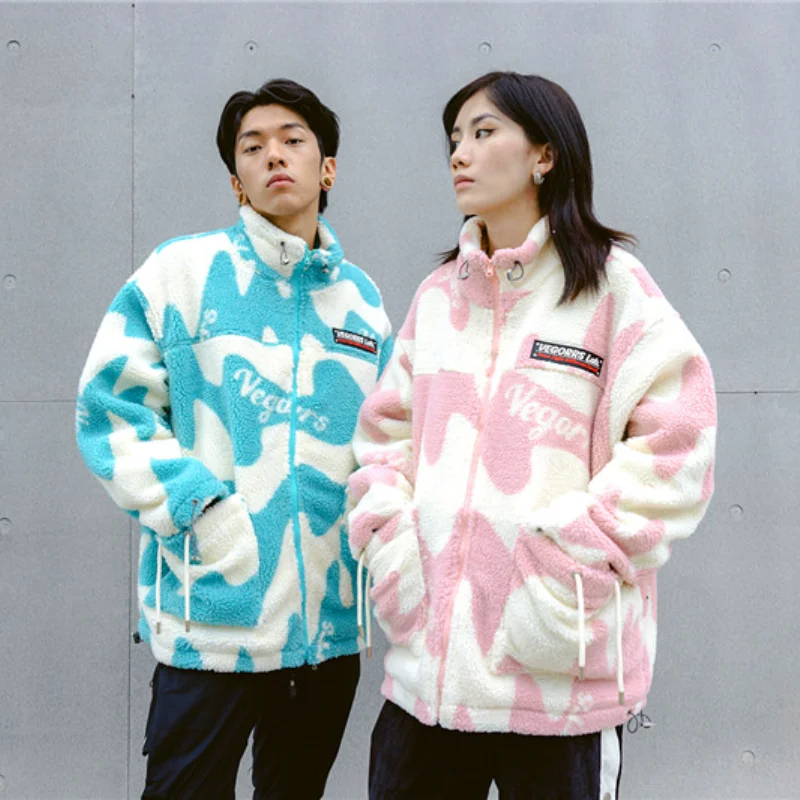 Мужская Флисовая куртка на молнии с длинным рукавом и воротником-стойкой | одежда