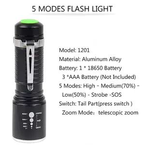 Супер яркий мини фонарь, походный фонарик, SOS фонарь, 18650 лампа с зажимом, яркий фонарь, портативный мини светодиодный фонарик