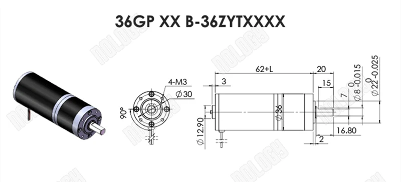 36 мм AGV сбалансированный автомобиля планетарного замедления DC 12V 24V двигатель