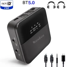 3.5mm HD Wireless BT5.0 Audio transmitter receiver CSR8675 Wireless aptx audio Auto on Adapter for tv car aptX HD LL Low Latency