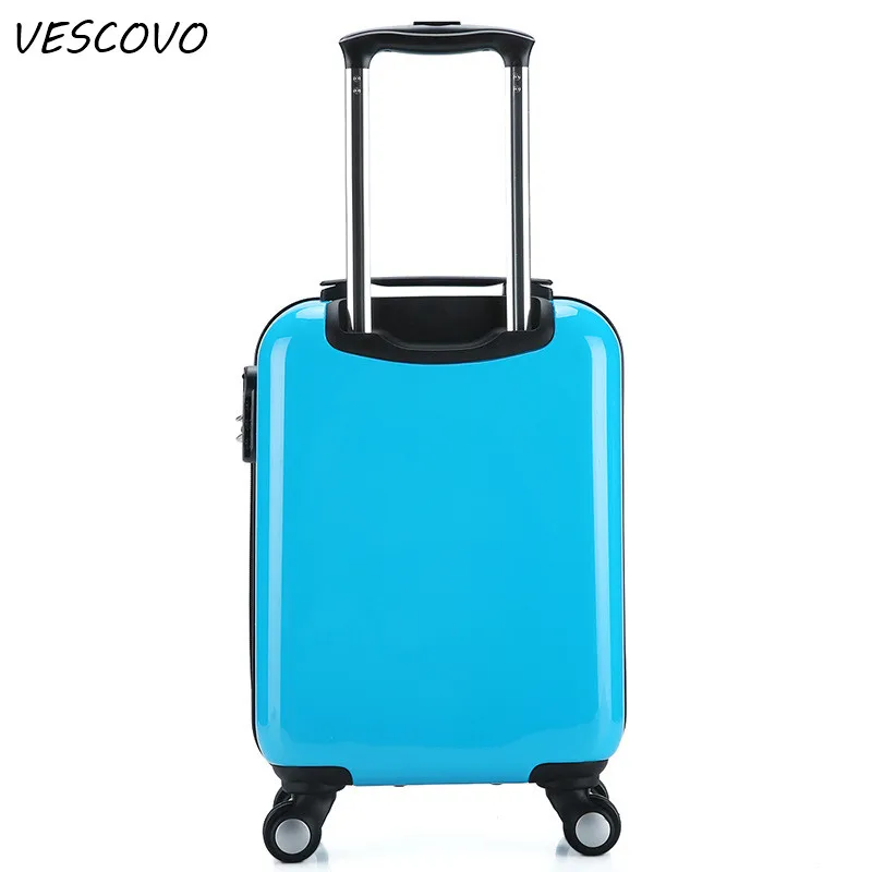 VESCOVO 18 дюймовый мультяшный Детский чемодан на колесиках медведь jingle cat сумка для