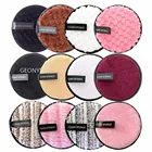 1 шт. салфетка из микрофибры колодки для макияжа лица, для смешивания, спонж для снятия хлопок двойной Слои уход за кожей лица Очищение Полотенца многоразовые нейл-арта салфетка для протирания