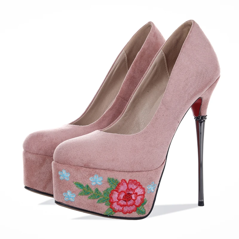 Arden Furtado Весна Экстремальные Высокие каблуки Модная женская обувь с круглым