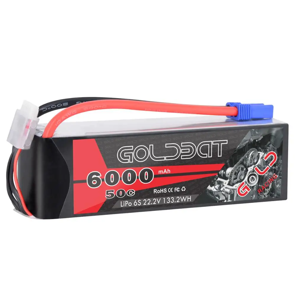 GOLDBAT 6S 6000mAh 22 2 V 50C LiPo RC Батарея с EC5 Plug and XT90 Разъем для автомобиль грузовик