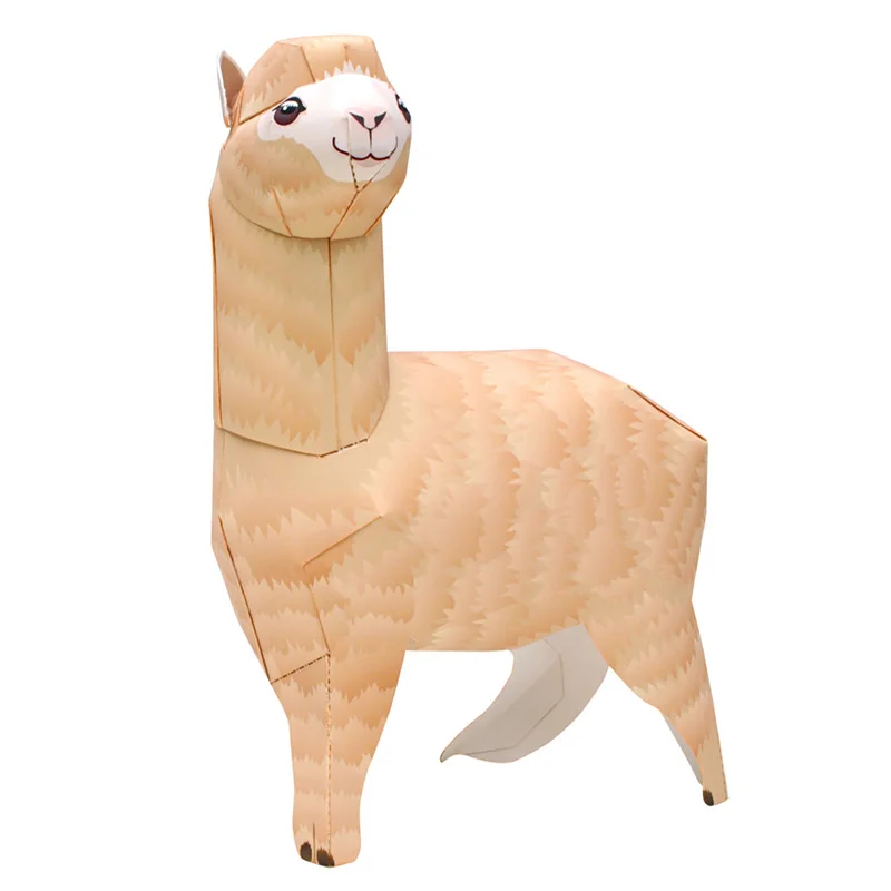 Huacaya Альпака оригами для ручной работы художественная складной мини милый 3D