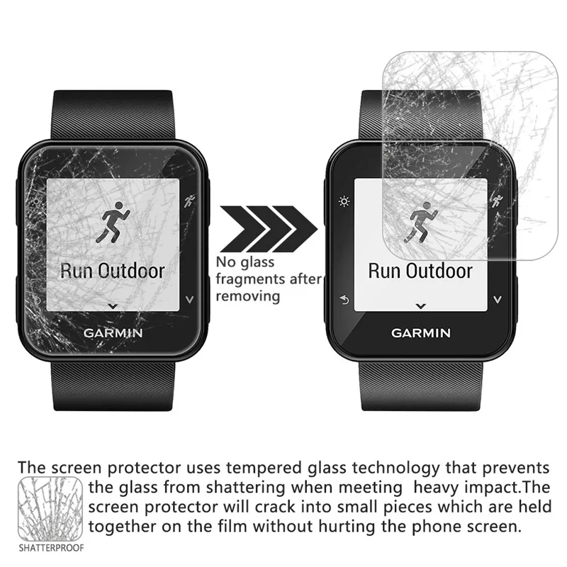 2xUltra HD Прозрачная защитная пленка из закаленного стекла для Garmin Forerunner 35 Fr35 Smart Watch