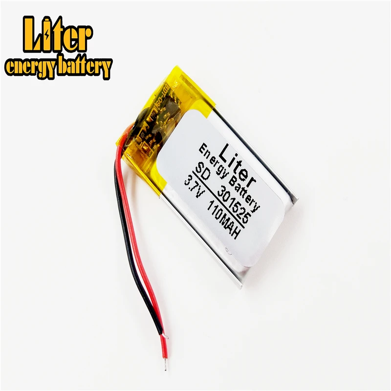Литий ионная аккумуляторная батарея 301525 3 7 В 110 мАч|3.7v 85mah|3.7v li-ion rechargeable batterybatteries