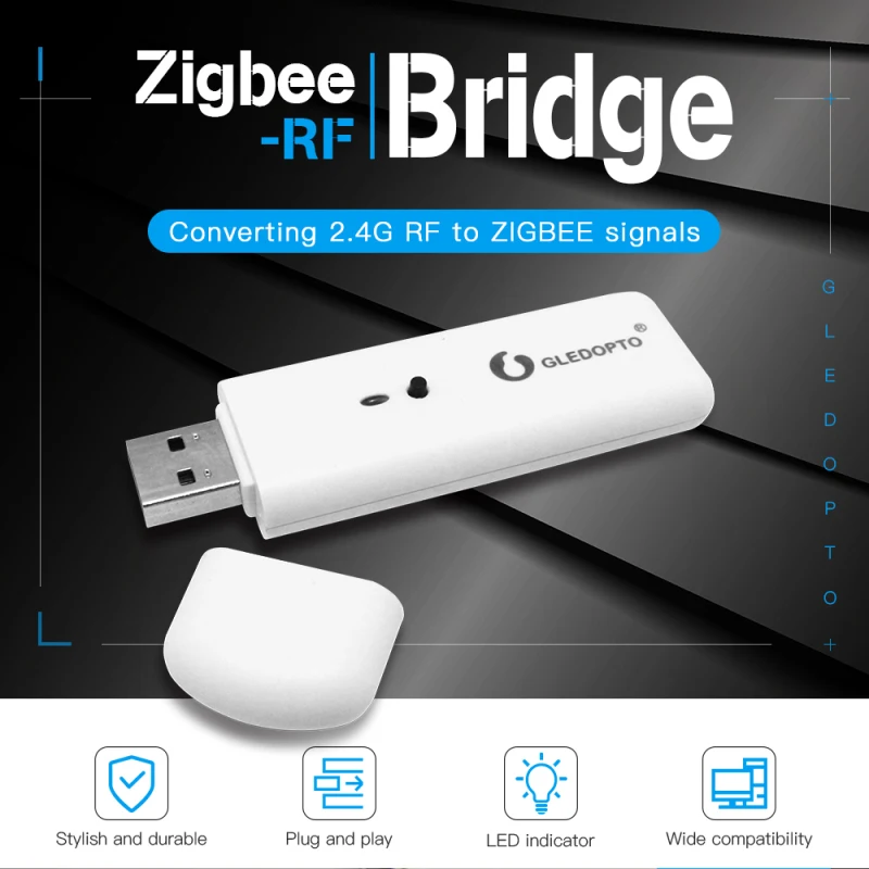 

Gledopto Work With Zigbee Gateway Voice Control Smart Zigbee-RF Bridge Convert RF Signals Into Zigbee Signals Smart Accessories