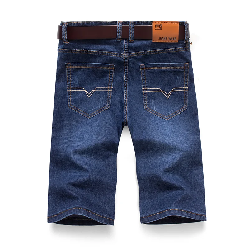 Летние мужские шорты-бермуды эластичные прямые джинсовые шорты размеры 28-46 2020 |