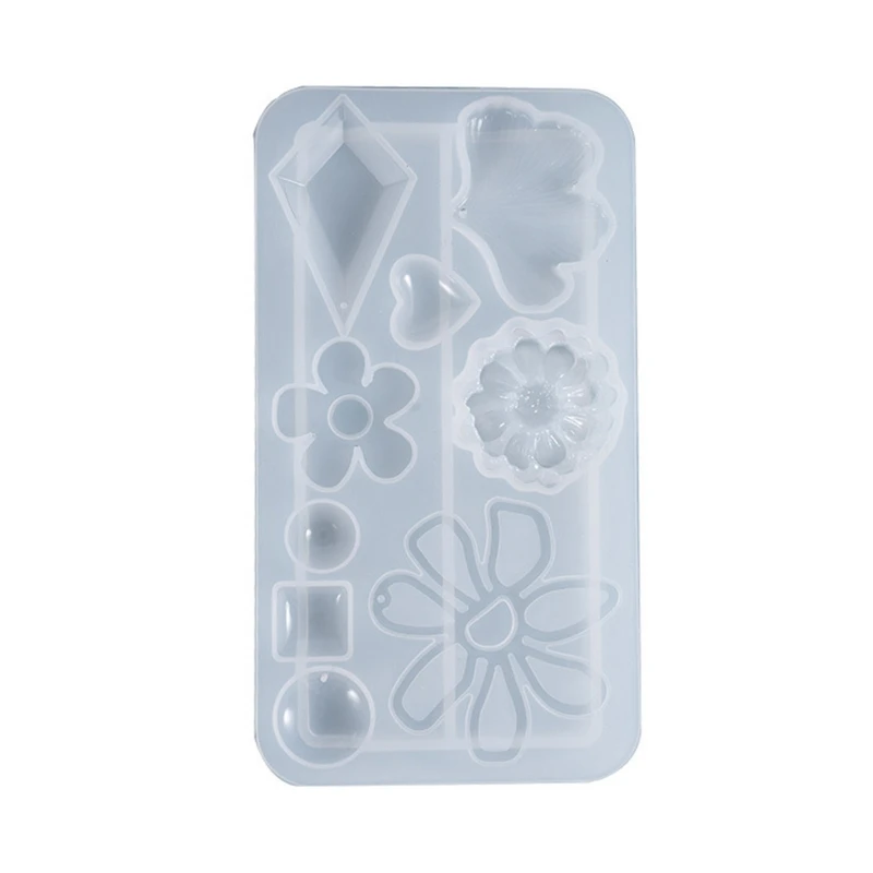 

Crystal Epoxy Resin Mold Earrings Pendant Casting Silicone Mould DIY Making Tool T4MD