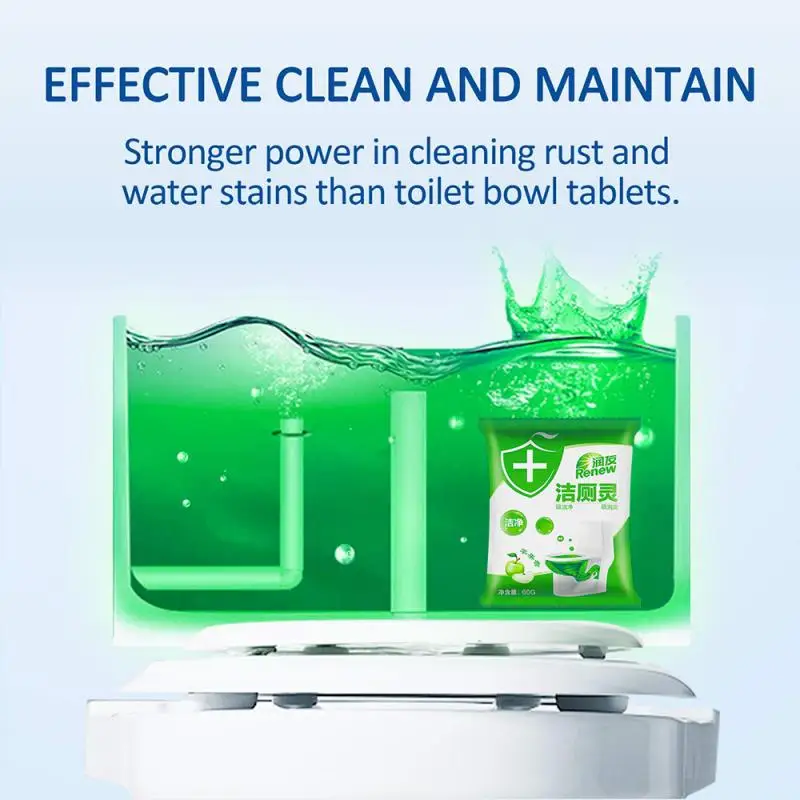 

Household Apple Fragrance Toilet Cleaner Green Bubble Bathroom Toilet Cleaner WC Cleaning Sink Drain Bathtub Sewer Odor Remover