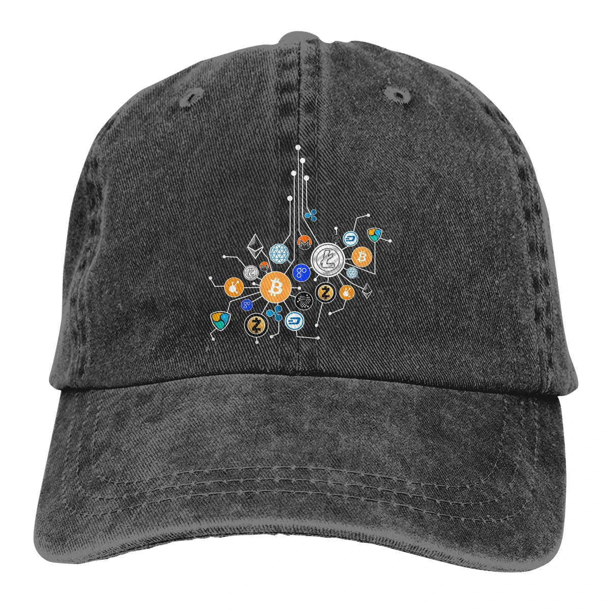 

Кепка для майнинга Биткоин криптовалюты многоцветная Женская кепка сетевая криптовалюта Персонализированная Защитная шляпа с козырьком