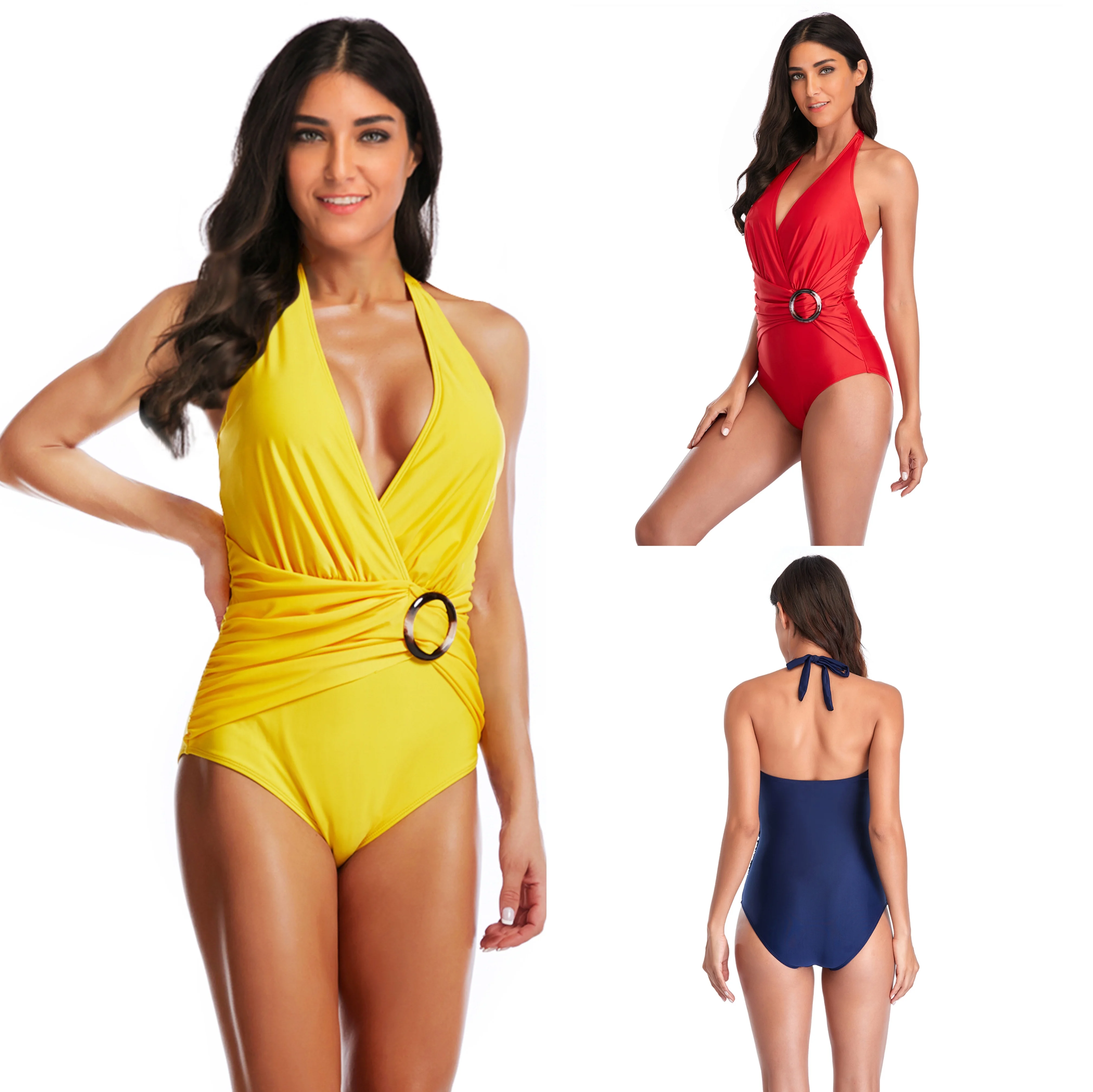 

SUFER Women Swimsuit One Piece Push Up Swimwear 2020 Top Sexy Bathing Suit Bodysuit Monokini Beach Wear Female Swim Wear Plus