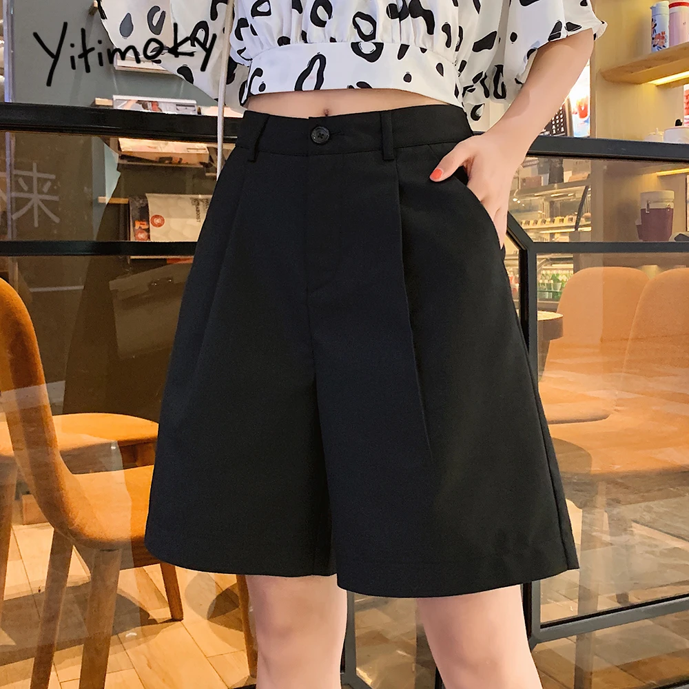 Черные женские шорты женская одежда с высокой талией модная Женская Корейская