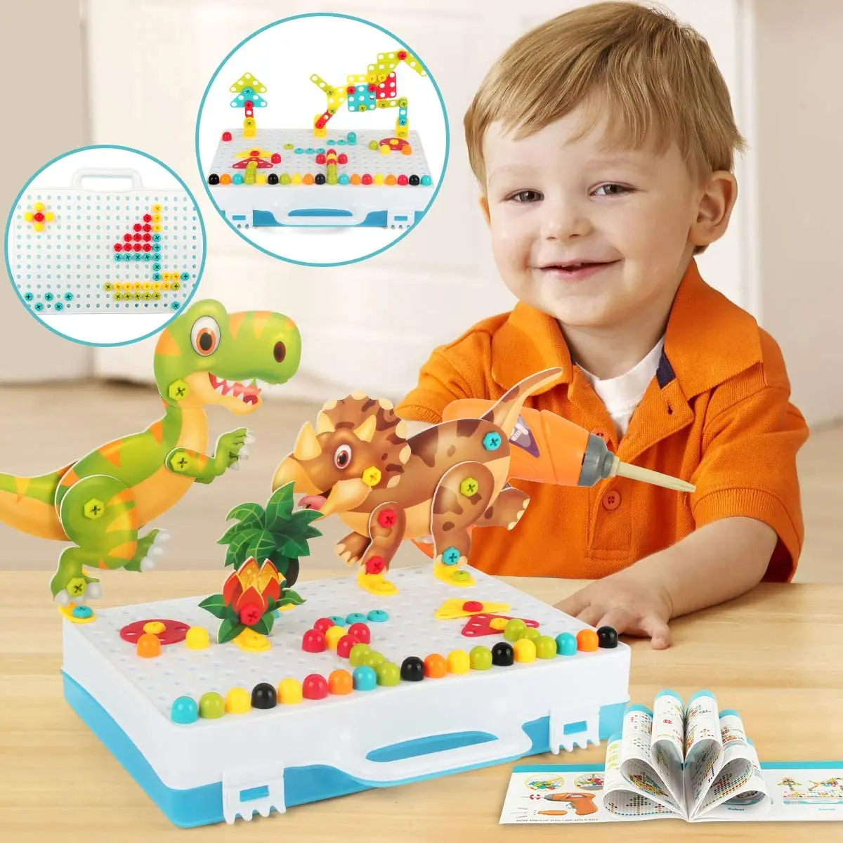 

Drilling Screw 3D Puzzle Toys For Kids 2 to 4 Year Old Children Building Bricks Toys for Boy Girl DIY Drill Educational Toy Gift