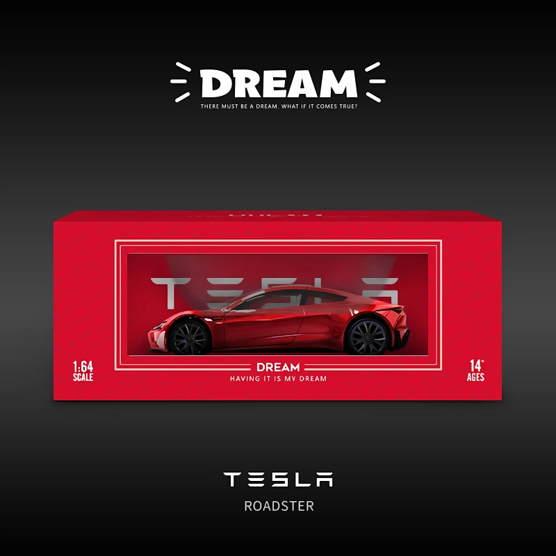Литая модель автомобиля Dream 1/64 Tesla Roadster | Игрушки и хобби