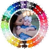 40 colors baby hair bows toddlers kids headband 4 5 inches grosgrain ribbon hair band for newborns young children hair accessory