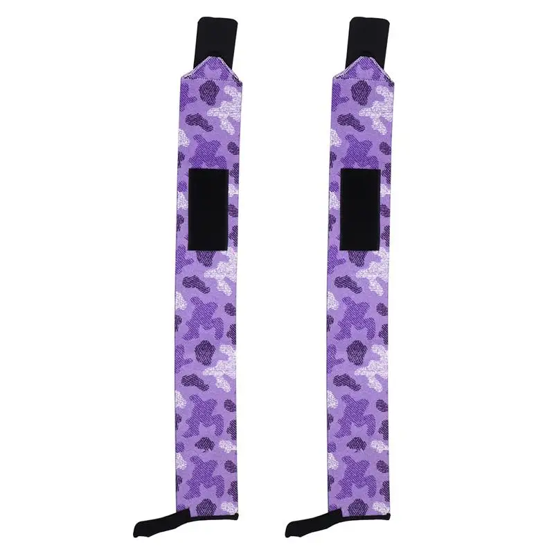 

2PCS Fitness Wristbands Sports Wrist Guards Nonslip Shockproof Bandage Hand Support Basketball Wristbands (Cowboy Purple)