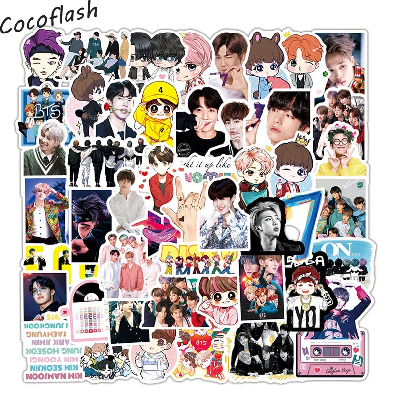 10/50 Pcs/Set Kpop Singer Stickers Cartoon Lovely PVC Waterproof Rod Boxes Pegatinas For Motorcycles And Graffiti Sticker